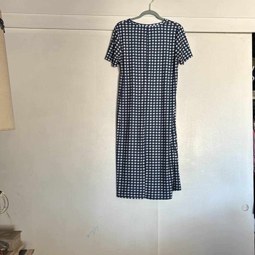 Urban Threads Navy and White Checkered Dress - Picture 3 of 3